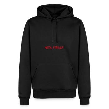 Metal Forever - Men’s Premium Organic Hoodie - black - Front - Nico (187cm)