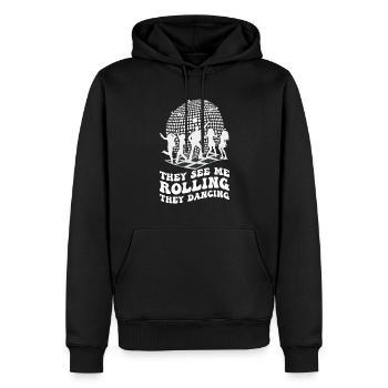 Retro Groovy Disco Ball Party Vintage Club Lifes - Männer Premium Bio Hoodie - Schwarz - Vorne - Nico (187cm)