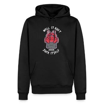 Eh bien, il ne va pas se sucer l’écrevisse kawaii - Sweat à capuche Premium bio Homme - noir - Devant - Nico (187cm)