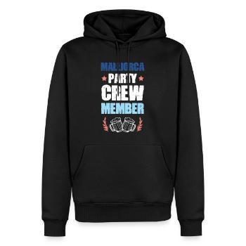 Majorque Party Crew - Sweat à capuche Premium bio Homme - noir - Devant - Nico (187cm)