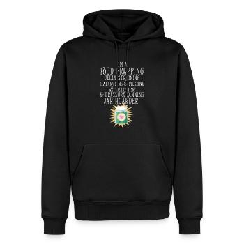 Pot Hoarder Homesteady Citation Confiture Maker Nourriture - Sweat à capuche Premium bio Homme - noir - Devant - Nico (187cm)