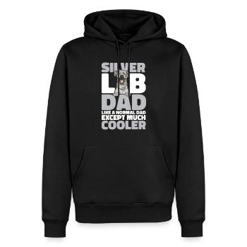 Silver Labrador Retriever Silver Lab - Sweat à capuche Premium bio Homme - noir - Devant - Nico (187cm)