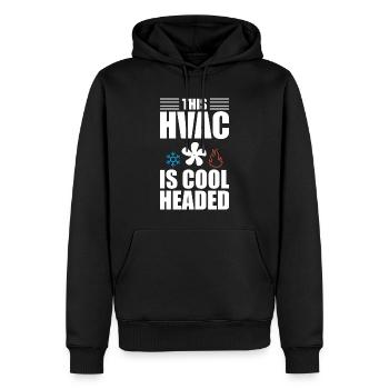 Lustiger HVAC-Techniker HVAC-Installateur - Männer Premium Bio Hoodie - Schwarz - Vorne - Nico (187cm)