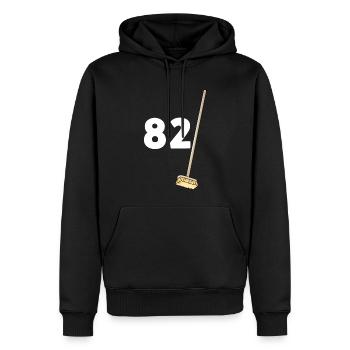 82 birthday brooms grandfather and grandmother - Men’s Premium Organic Hoodie - black - Front - Nico (187cm)