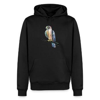 Vöglein - Männer Premium Bio Hoodie - Schwarz - Vorne - Nico (187cm)