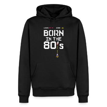 43. Geburtstag Geboren in den 80´ern Gamer Arcade - Männer Premium Bio Hoodie - Schwarz - Vorne - Nico (187cm)