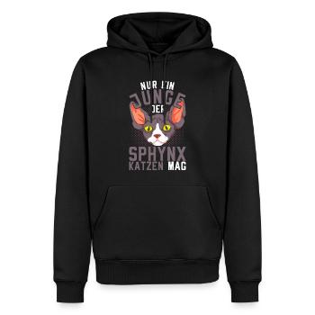Okkult Nacktkatze Jungen Geschenk Sphynx Katze - Männer Premium Bio Hoodie - Schwarz - Vorne - Nico (187cm)