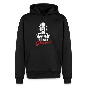 Bräutigam Hochzeit Heiraten JGA Team Groom - Männer Premium Bio Hoodie - Schwarz - Vorne - Nico (187cm)