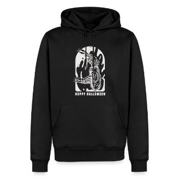 Beer Toast Hoppy Halloween - Sweat à capuche Premium bio Homme - noir - Devant - Nico (187cm)