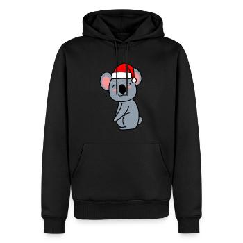 Koala Comic Noël Noël - Sweat à capuche Premium bio Homme - noir - Devant - Nico (187cm)