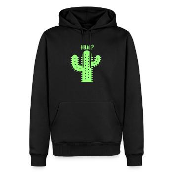 Câlin de cactus - Sweat à capuche Premium bio Homme - noir - Devant - Nico (187cm)