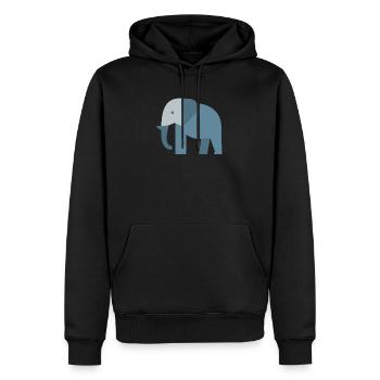 schlichter Elefant - Männer Premium Bio Hoodie - Schwarz - Vorne - Nico (187cm)