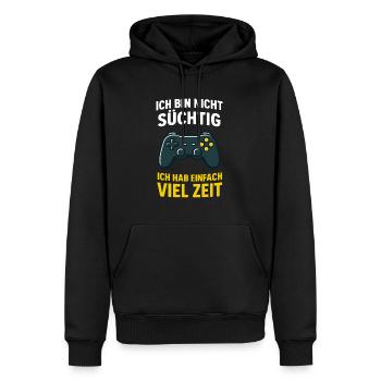 Gamers on withdrawal - level lost - Men’s Premium Organic Hoodie - black - Front - Nico (187cm)