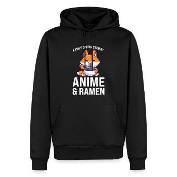 Anime Anime ramen bubble tea corgie Ramen merch Ge - Männer Premium Bio Hoodie - Schwarz - Vorne - Nico (187cm)