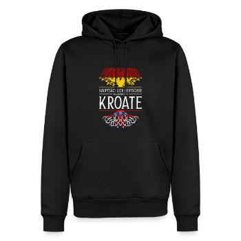Deutscher Kroate Kroatien Geschenk - Männer Premium Bio Hoodie - Schwarz - Vorne - Nico (187cm)