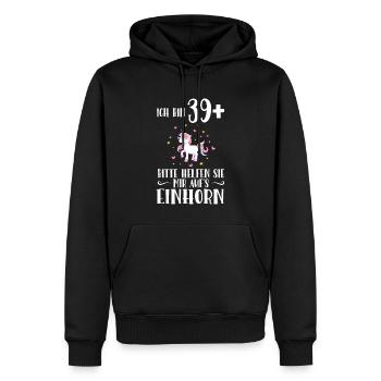 Geburtstag Geburtstagfeier vierzig Jahre Alt Gesch - Männer Premium Bio Hoodie - Schwarz - Vorne - Nico (187cm)