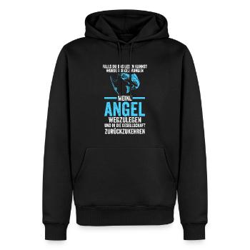 Angeln Fische Angler Geschenk - Männer Premium Bio Hoodie - Schwarz - Vorne - Nico (187cm)