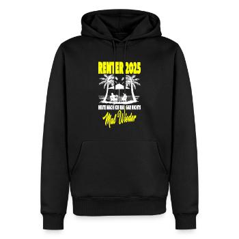 Rente Ruhestand Rentner Geschenk - Männer Premium Bio Hoodie - Schwarz - Vorne - Nico (187cm)