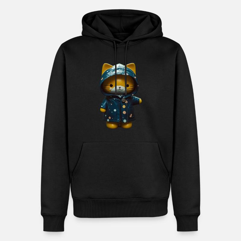 Cadeau imperméable pour chat - Sweat à capuche Premium bio Homme - noir