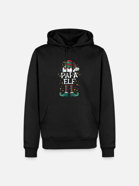Papa Elf - Men’s Premium Organic Hoodie - black