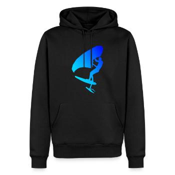 wingfoil wingsurfen hydrofoil Damen wingsurf - Männer Premium Bio Hoodie - Schwarz - Vorne - Nico (187cm)