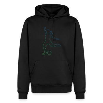 Football Football Jeu Football Femmes Football Spie - Sweat à capuche Premium bio Homme - noir - Devant - Nico (187cm)
