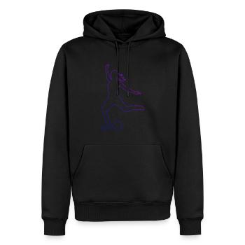 Football féminin Football Soccer Jeux de football - Sweat à capuche Premium bio Homme - noir - Devant - Nico (187cm)