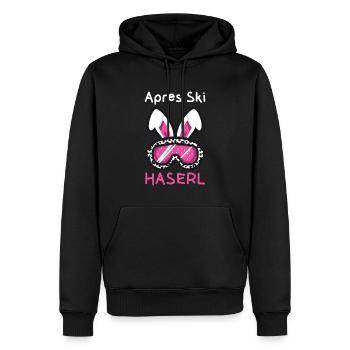 Apres Ski Haserl, Party für Ski Hasen - Männer Premium Bio Hoodie - Schwarz - Vorne - Nico (187cm)