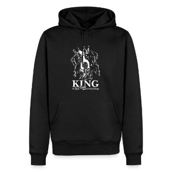 CHIEN DE MONTAGNE BERNOIS Chien de roi disant chiens Wilsigns - Sweat à capuche Premium bio Homme - noir - Devant - Nico (187cm)