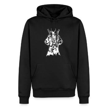 Chiens de la couronne de Dogue allemand Wilsigns - Sweat à capuche Premium bio Homme - noir - Devant - Nico (187cm)