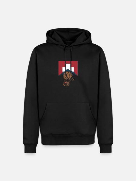 St. Bernard's Dog Dog Switzerland - Men’s Premium Organic Hoodie - black