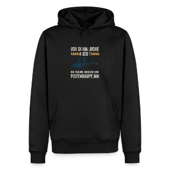 Ich schnarche nicht ich träume Pistenraupe Ski - Männer Premium Bio Hoodie - Schwarz - Vorne - Nico (187cm)
