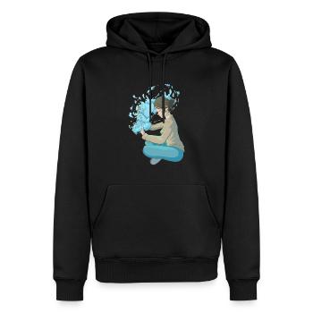 Perte de nourrisson Sensibilisation aux fausses couches Perte de grossesse - Sweat à capuche Premium bio Homme - noir - Devant - Nico (187cm)