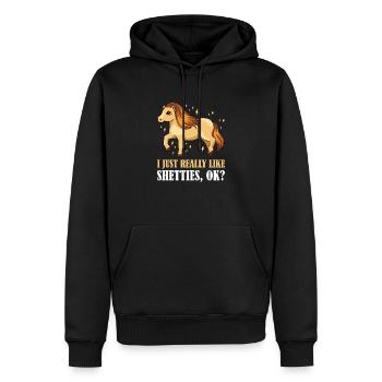 J’aime vraiment les shetties ok Horse Rider - Sweat à capuche Premium bio Homme - noir - Devant - Nico (187cm)