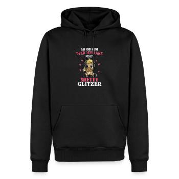 Das sind keine pferdehaare das ist shetty glitzer - Männer Premium Bio Hoodie - Schwarz - Vorne - Nico (187cm)