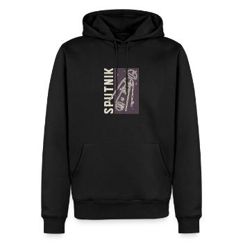 URSS Stars soviétiques Gagarine Spoutnik Vintage - Sweat à capuche Premium bio Homme - noir - Devant - Nico (187cm)