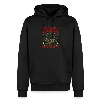 Deutscher Fallschirmjäger treue um treue - Männer Premium Bio Hoodie - Schwarz - Vorne - Nico (187cm)