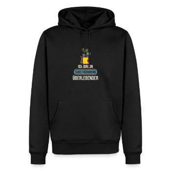 Schweden Gammlefisch Essen Surströmming Spruch - Männer Premium Bio Hoodie - Schwarz - Vorne - Nico (187cm)