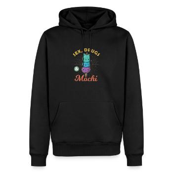Mochi Japan Eis Rezept Spruch Geschenk - Männer Premium Bio Hoodie - Schwarz - Vorne - Nico (187cm)