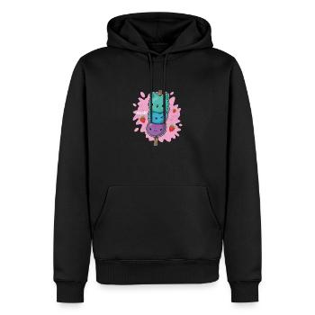 Mochigome Japan Spruch Reis Küche Eis Mochi - Männer Premium Bio Hoodie - Schwarz - Vorne - Nico (187cm)