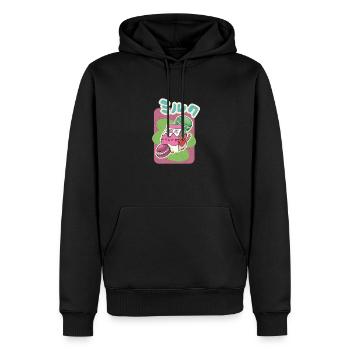 Milkshake Erdbeere Japan Makronen Geschenk - Männer Premium Bio Hoodie - Schwarz - Vorne - Nico (187cm)