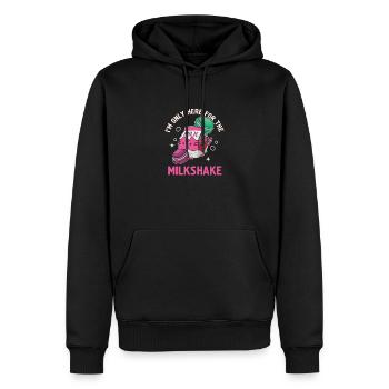 Japanisch Getränk Kawaii Milkshake Erdbeere - Männer Premium Bio Hoodie - Schwarz - Vorne - Nico (187cm)