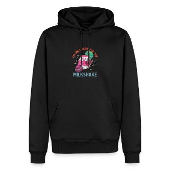 Japanisch Getränk Kawaii Milkshake Erdbeere - Männer Premium Bio Hoodie - Schwarz - Vorne - Nico (187cm)