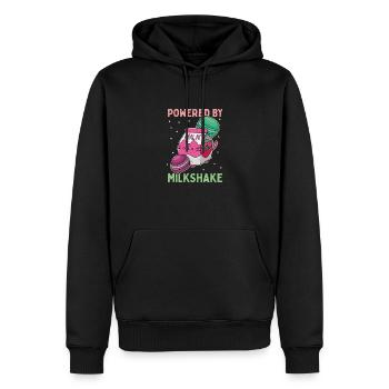 Erdbeeren Geschmack Milkshake Kawaii Japan - Männer Premium Bio Hoodie - Schwarz - Vorne - Nico (187cm)