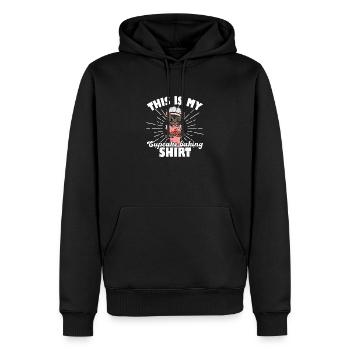 Kekse Backen Katze Bäckerei Konditorei Spruch - Männer Premium Bio Hoodie - Schwarz - Vorne - Nico (187cm)