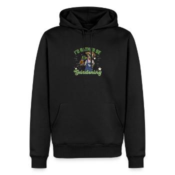 Hobbygärtner Garten Blumen Spooky Skelett - Männer Premium Bio Hoodie - Schwarz - Vorne - Nico (187cm)