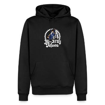 BJJ Jiu Jitsu Brésilien Filles Arts Martiaux - Sweat à capuche Premium bio Homme - noir - Devant - Nico (187cm)
