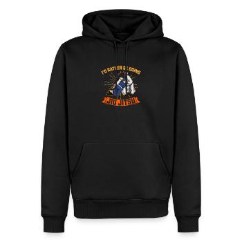Artiste martial BJJ Jiu Jitsu Arts Martiaux Sports - Sweat à capuche Premium bio Homme - noir - Devant - Nico (187cm)