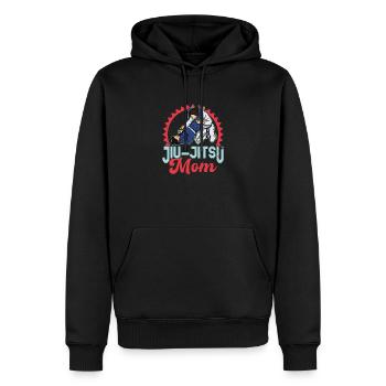 BJJ Jiu Jitsu Brésilien Filles Arts Martiaux - Sweat à capuche Premium bio Homme - noir - Devant - Nico (187cm)