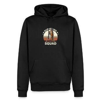 Formation d'arpenteur-géomètre en géodésie - Sweat à capuche Premium bio Homme - noir - Devant - Nico (187cm)